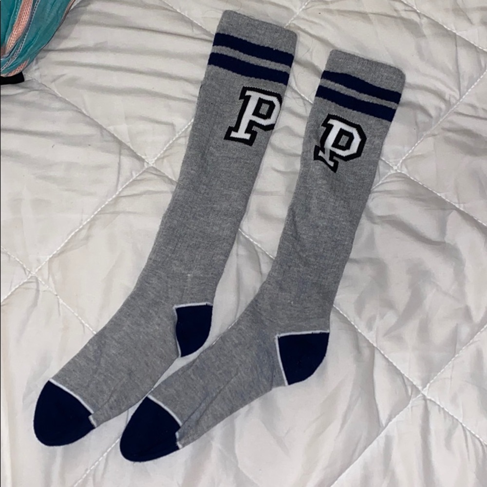 PINK knee high socks